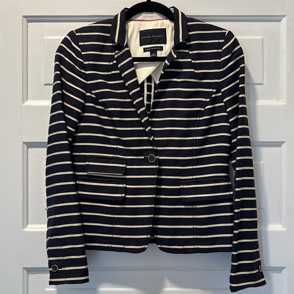 Banana Republic Linen Blend Blazer EUC